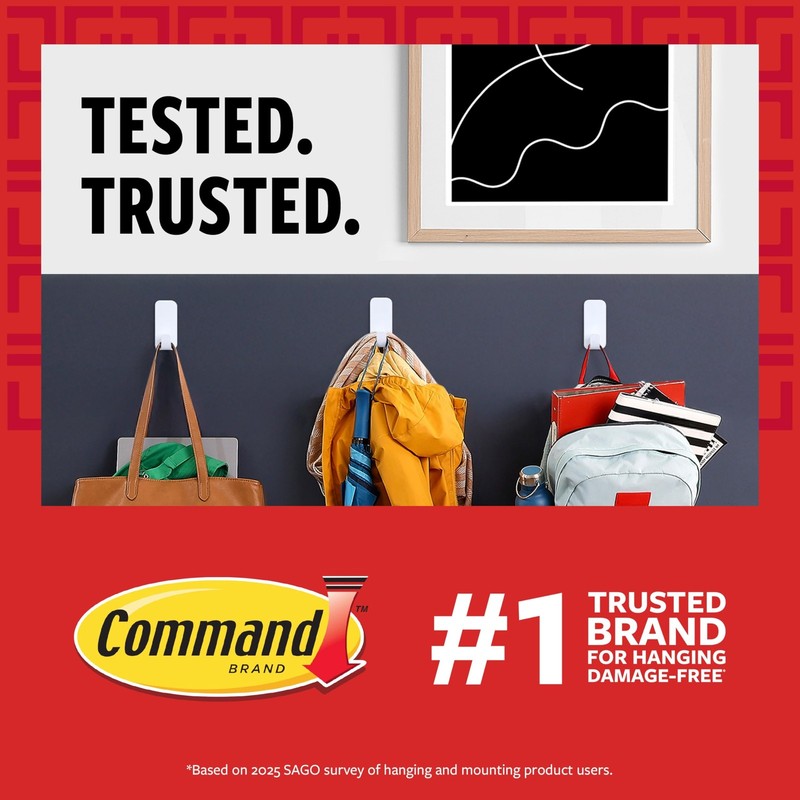 Command 10 lb & 5 lb Medium and Small 18 Pairs Picture Hanging Strips 36 Stri... gallery