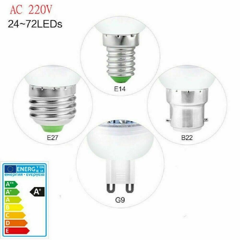 LED Corn Light Bulbs E12 E14 E27 G9 B22 7W - 25W Lamp Cool Warm Neutral White -K gallery