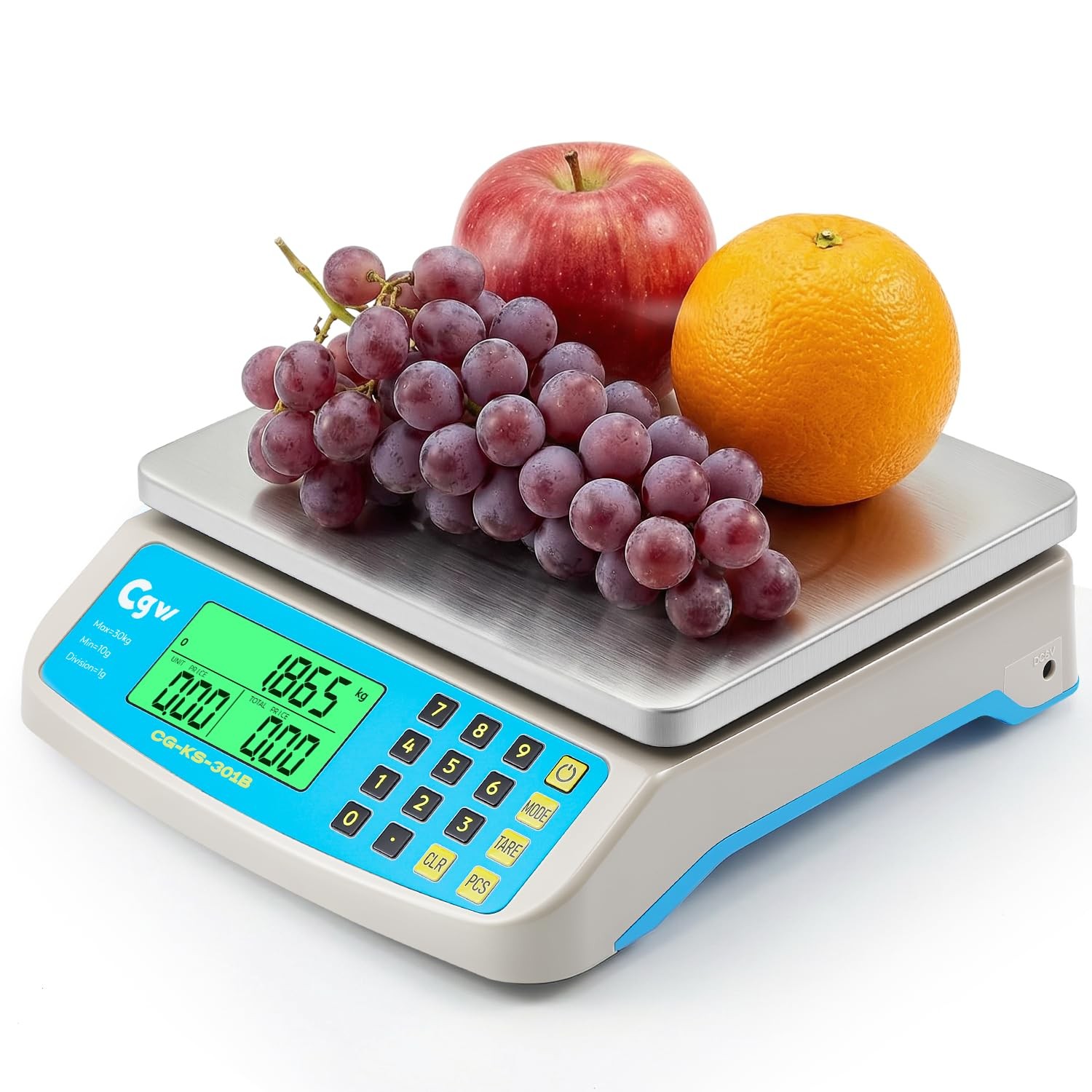 Commercial Kitchen Scale 30kg/1g Large Digital Price Computing Scale with Sta... gallery