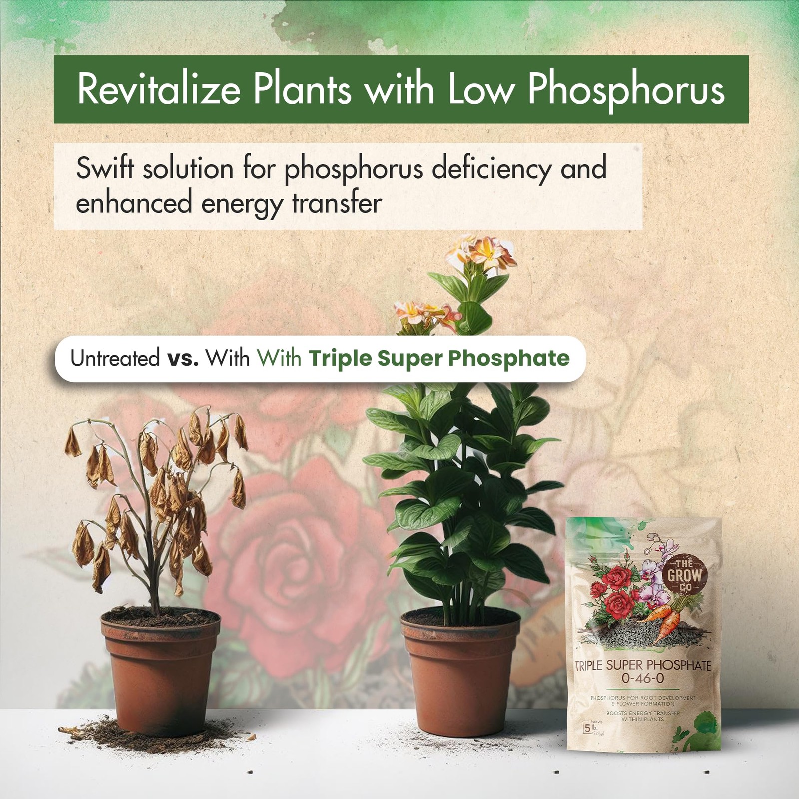 Triple Super Phosphate 0-46-0 Fertilizer, high Phosphorus Fertilizer Stronger... gallery