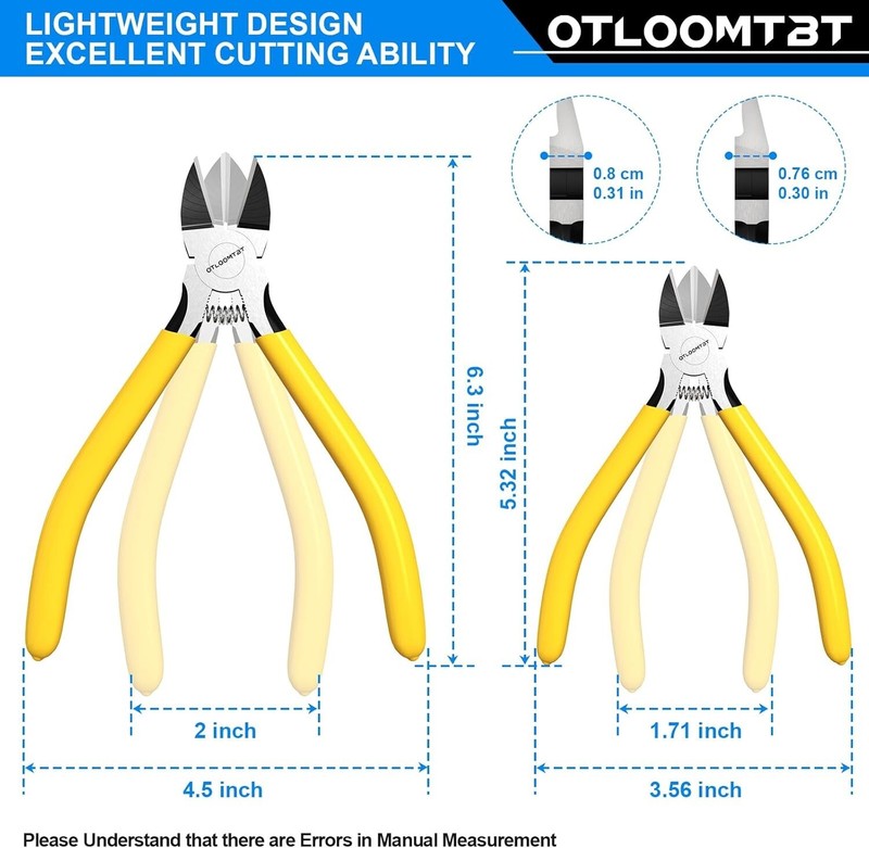 2pcs wire cutters side cutter cable 6/5" heavy duty cutting pliers carbide steel gallery