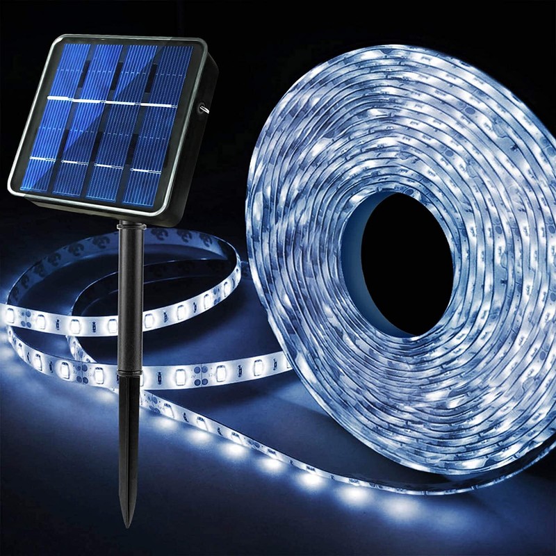 Upgraded Solar LED Strip Flexible Lights 8 Lights Mode Waterproof Outdoor Decor gallery
