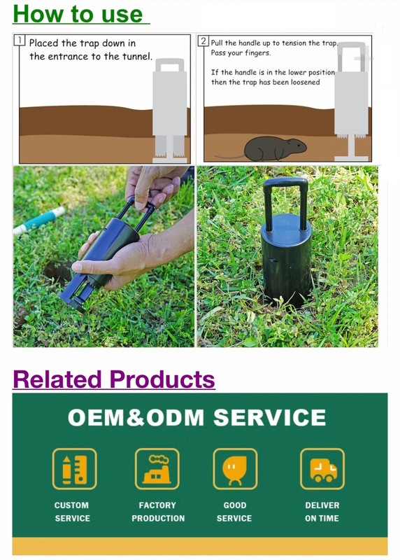 (2PACK)Gopher Mole Vole Tunnel Trap Sensitive Trapper Eco Friendly Catcher gallery