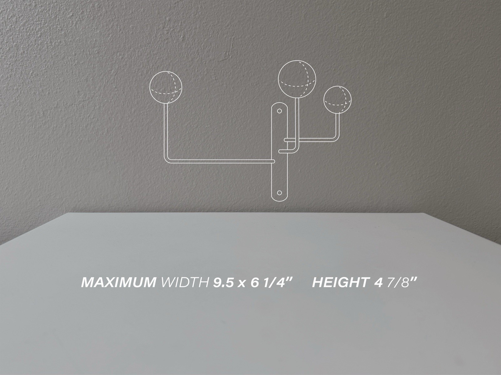 Mid Century Modern Metal Coat Rack Wall Hooks Entryway Organizer Minimalist gallery