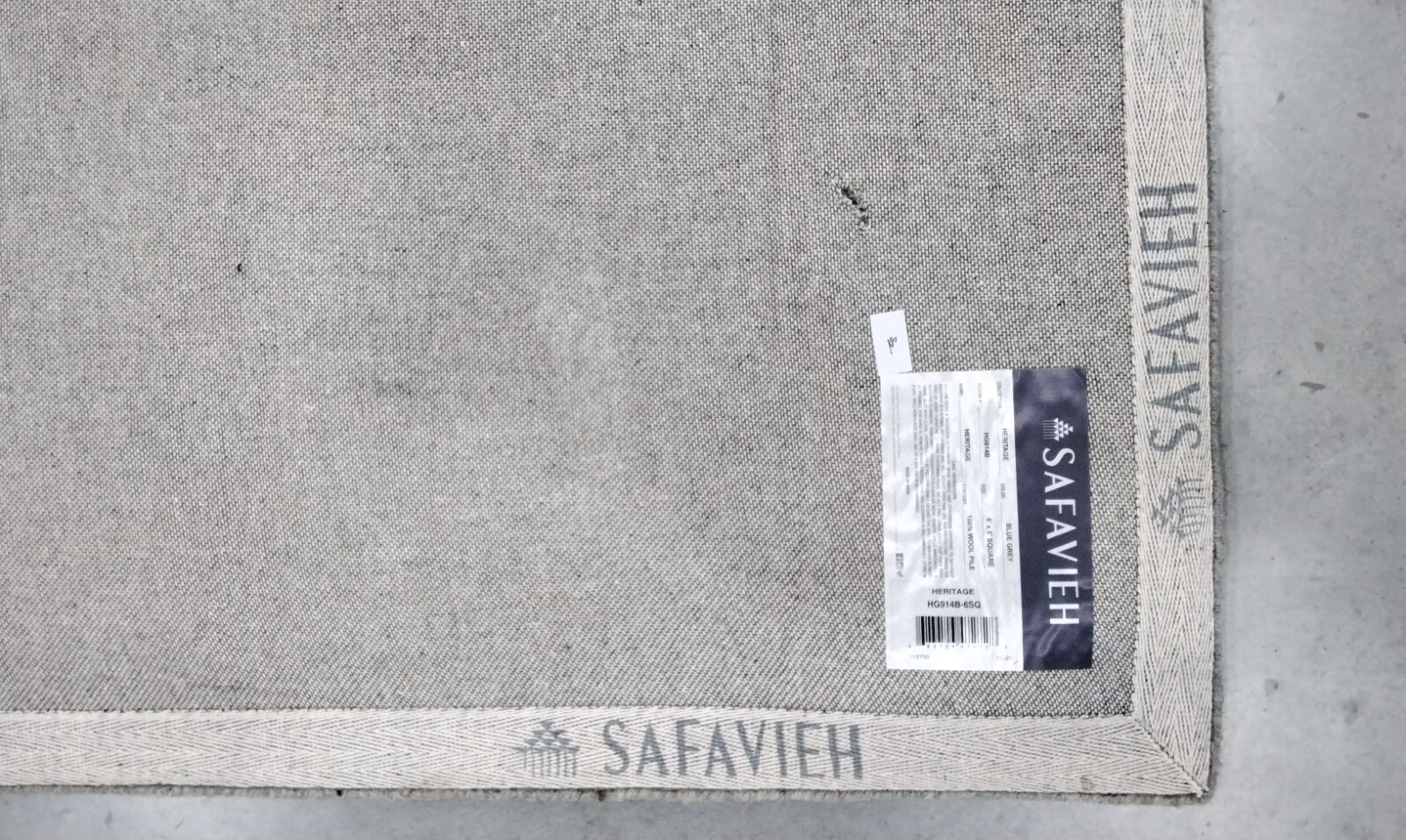 BLUE / GREY 6' X 6' Square Pulled Threads Rug, Reduced Price117271343 HG914B-6SQ gallery