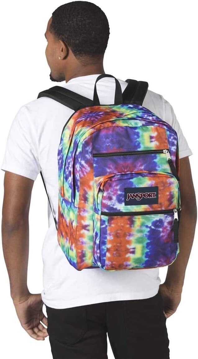 JanSport Big Student Backpack, Red/Multi Hippie Days 3