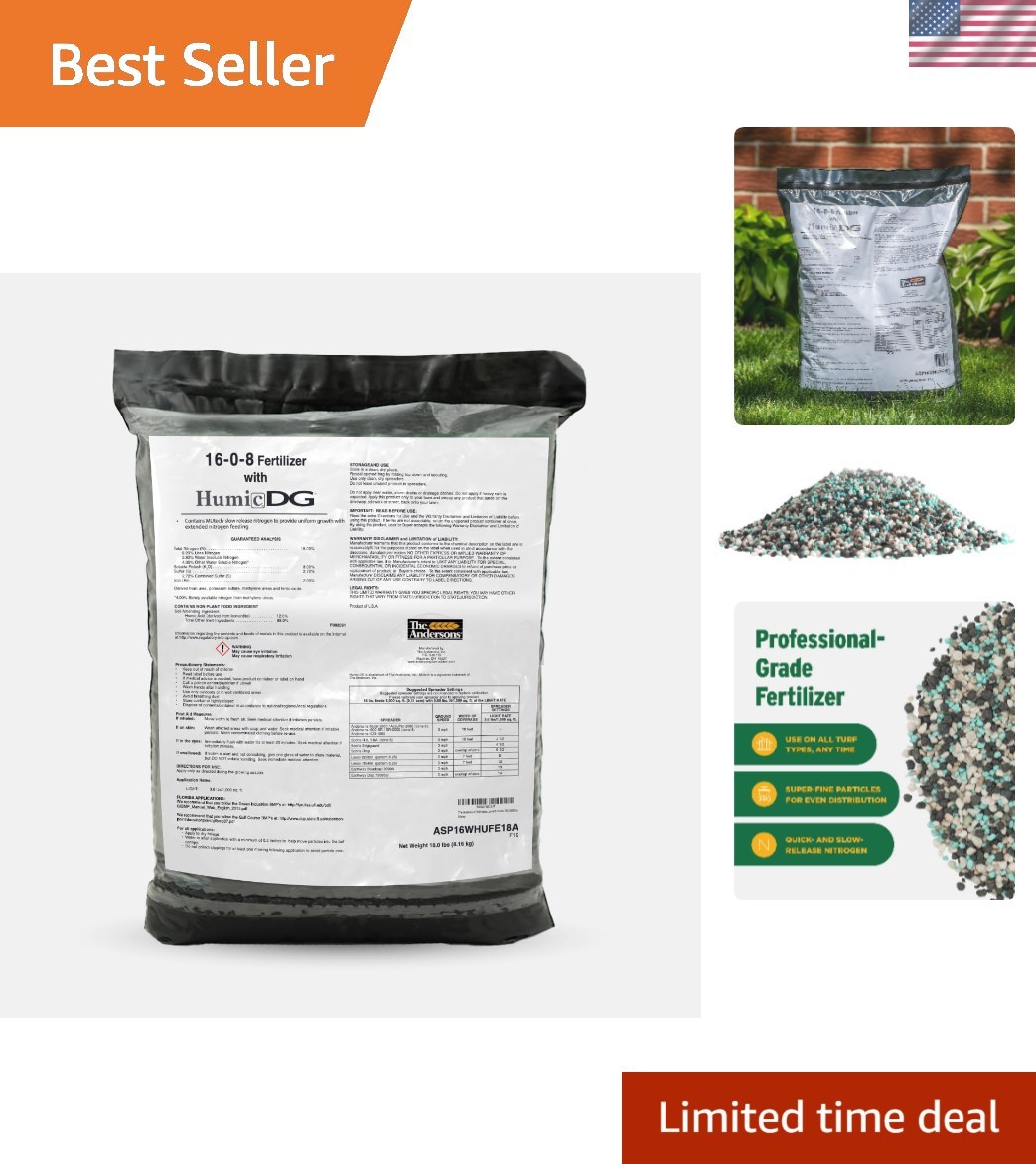 Professional PGF 16-0-8 Fertilizer with Humic DG - 18lb Granules for Lush Lawns gallery