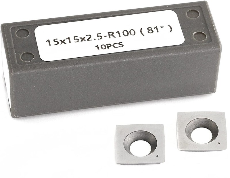 15x15x2.5mm Carbide Inserts 4" Radius For Grizzly H9893 H7354 Byrd Shelix -10PCS gallery