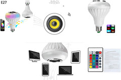 MUSIC BULB E27 LED MULTICOLOR ENVIRONMENT VARIOUS EFFECTS + 1080LM REMOTE CONTROL