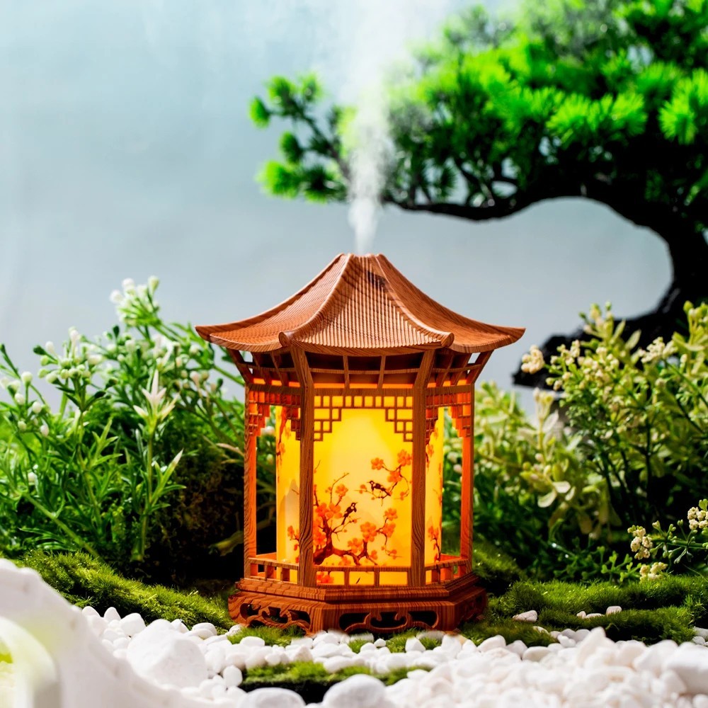 USB Chinese Pavilion Night Light And Humidifier 15cm / 6" gallery
