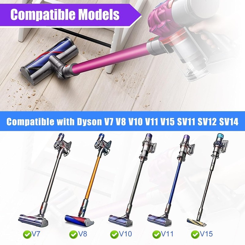 Direct Drive Brush Head Quick-Release Motorhead Cleaner Head for Dyson V7 V8 ... gallery