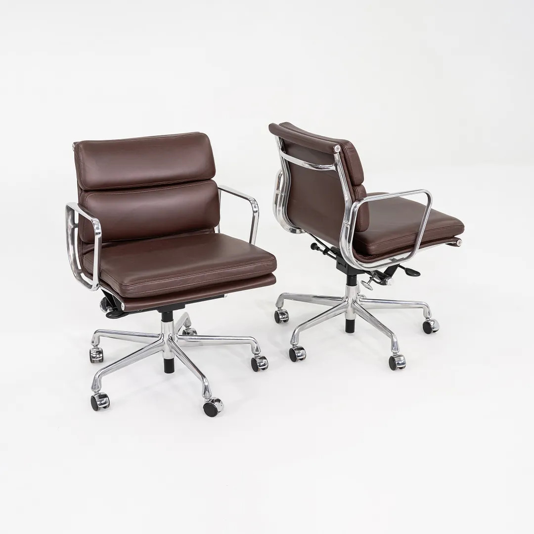 2015 Herman Miller Soft Pad Management Desk Chair in Brown Leather 7x Available gallery