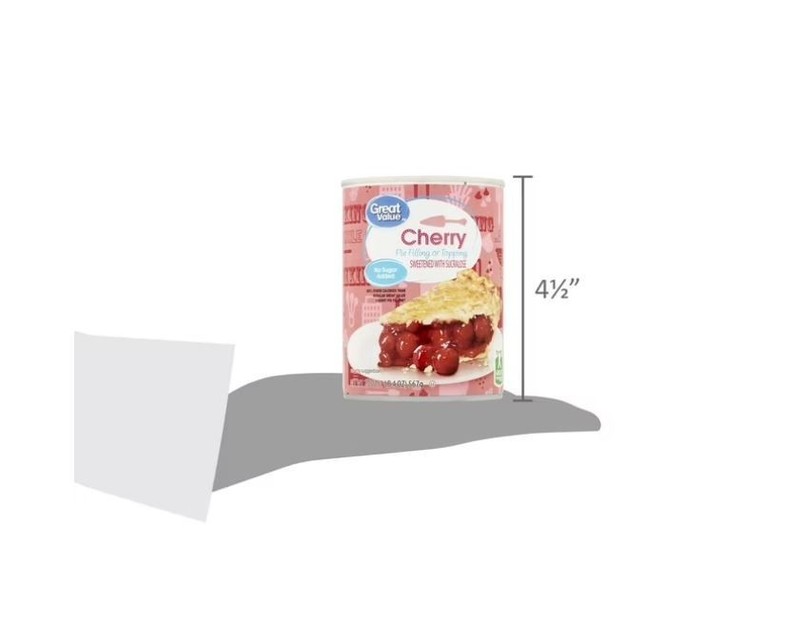 (4 pack) Great Value No Sugar Added Cherry Pie Filling or Topping, 20 oz gallery