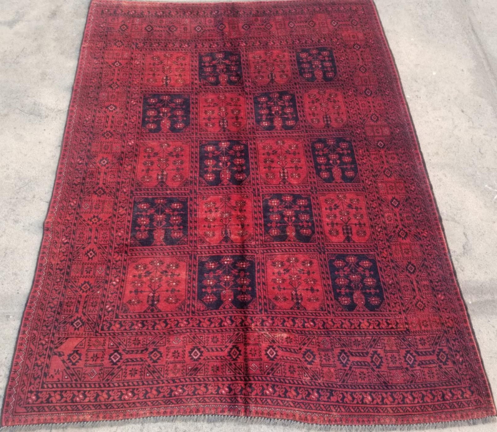 Vintage Traditional Handmade Afghan Khal Mohammadi Tribal Wool Rug 8.5x6.3ft gallery