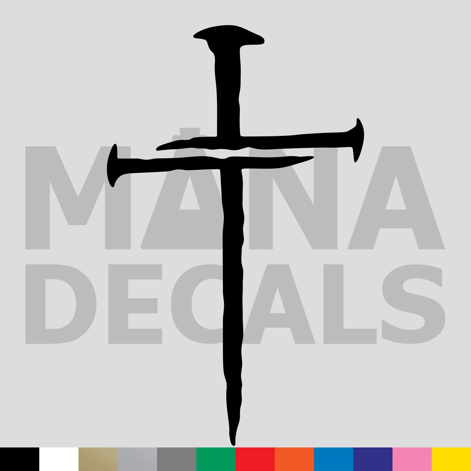 Cross Nails Vinyl Die Cut Decal Sticker - Jesus Christ Christian Religious God gallery