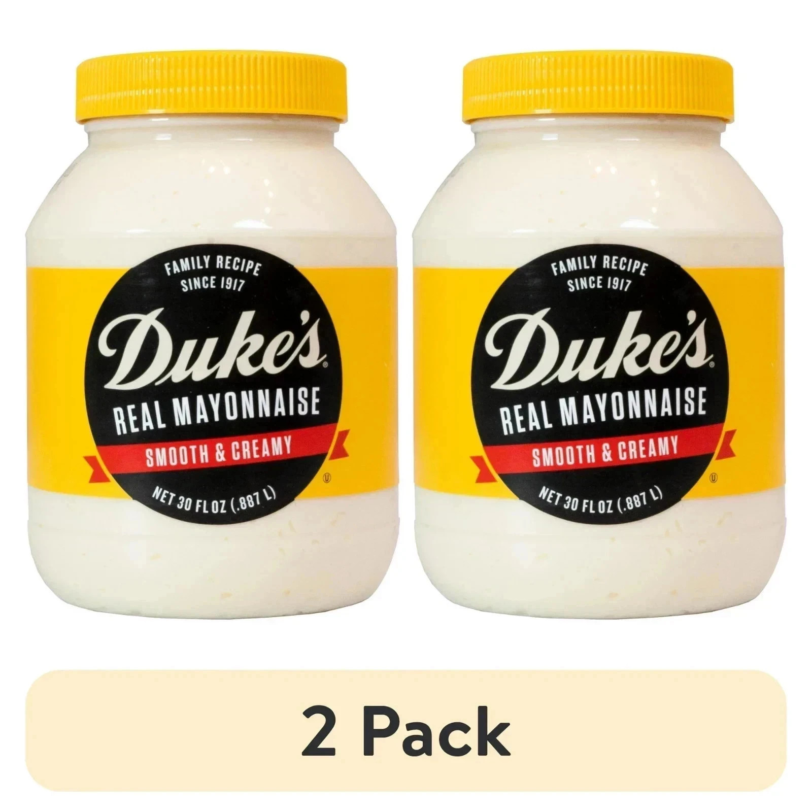 (2 pack) Duke's® Real Mayonnaise, 30 oz Jar, Smooth & Creamy Mayo gallery