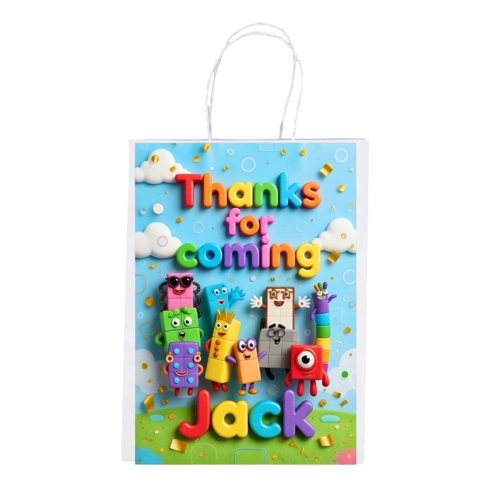 30 Small Personalised Number Blocks Favor Bag – gallery