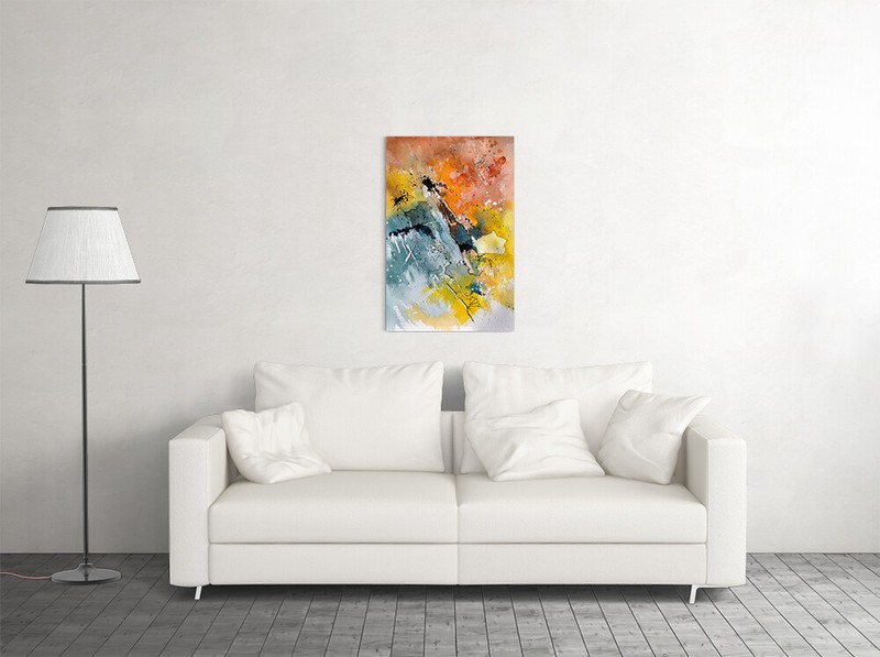 Modern Abstract Watercolor Contemporary Print Wall Art Home - POSTER 20x30 gallery