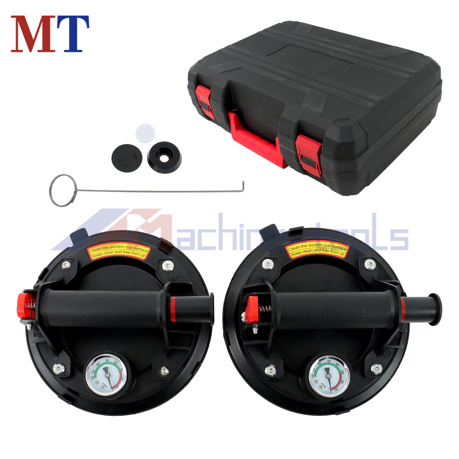8'' 440lbs Heavy-Duty Multipurpose Vacuum Glass Suction Cup With Pressure Gauge gallery