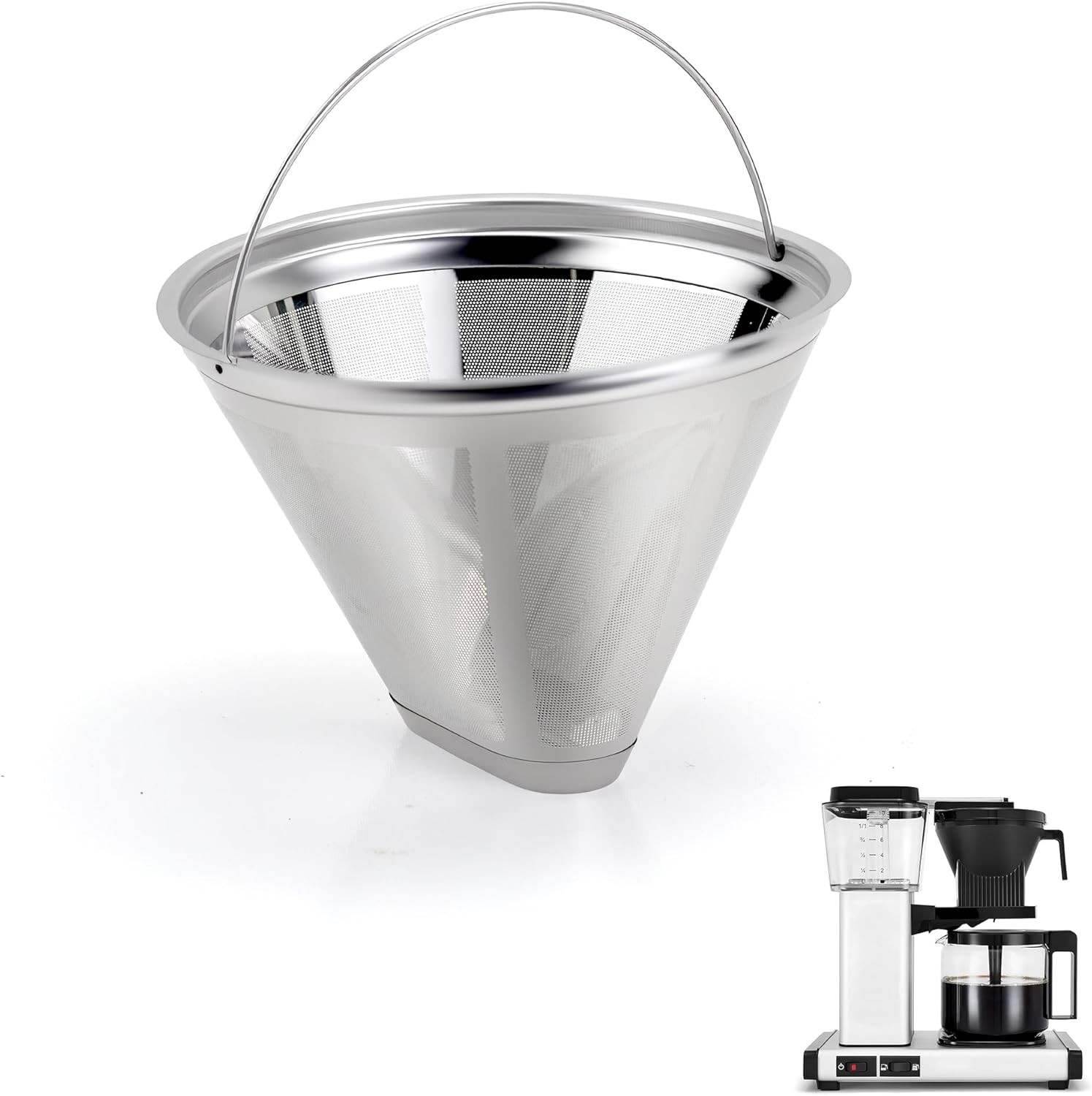 Stainless Steel Reusable Coffee Filter for Moccamaster Machines gallery