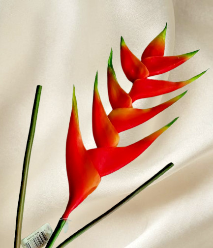 Large ARTIFICIAL heliconia stem ORANGE gallery