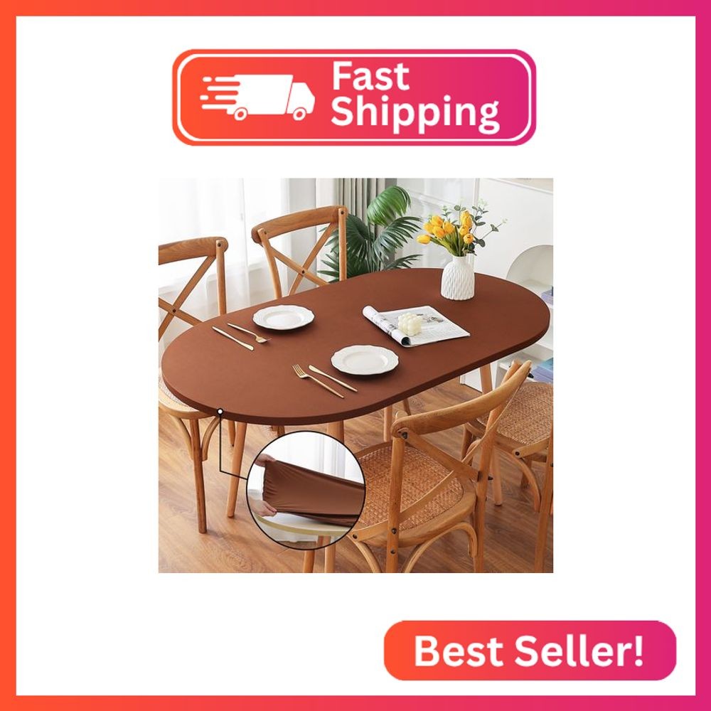 Limalred Fitted Spandex Oval Tablecloth, Soft Skin Friendly Non Pilling Breathab gallery