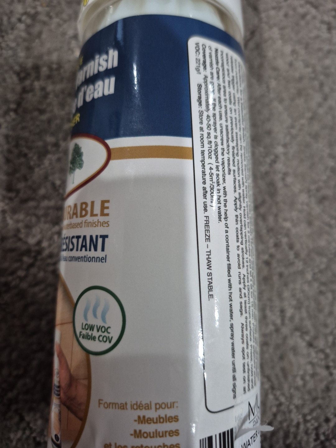 Saman Waterbased Flat Varnish 2x Durable Spray Protects Decorative Surfaces A8 gallery