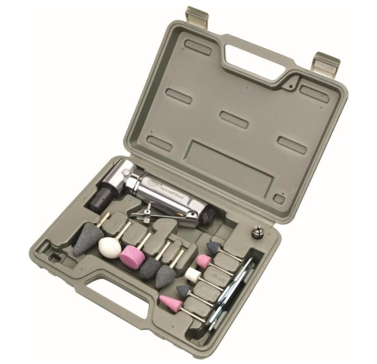 Kit de piedra para amoladora angular neumática, 21.000 RPM, 0,25 HP, pinza de 1/