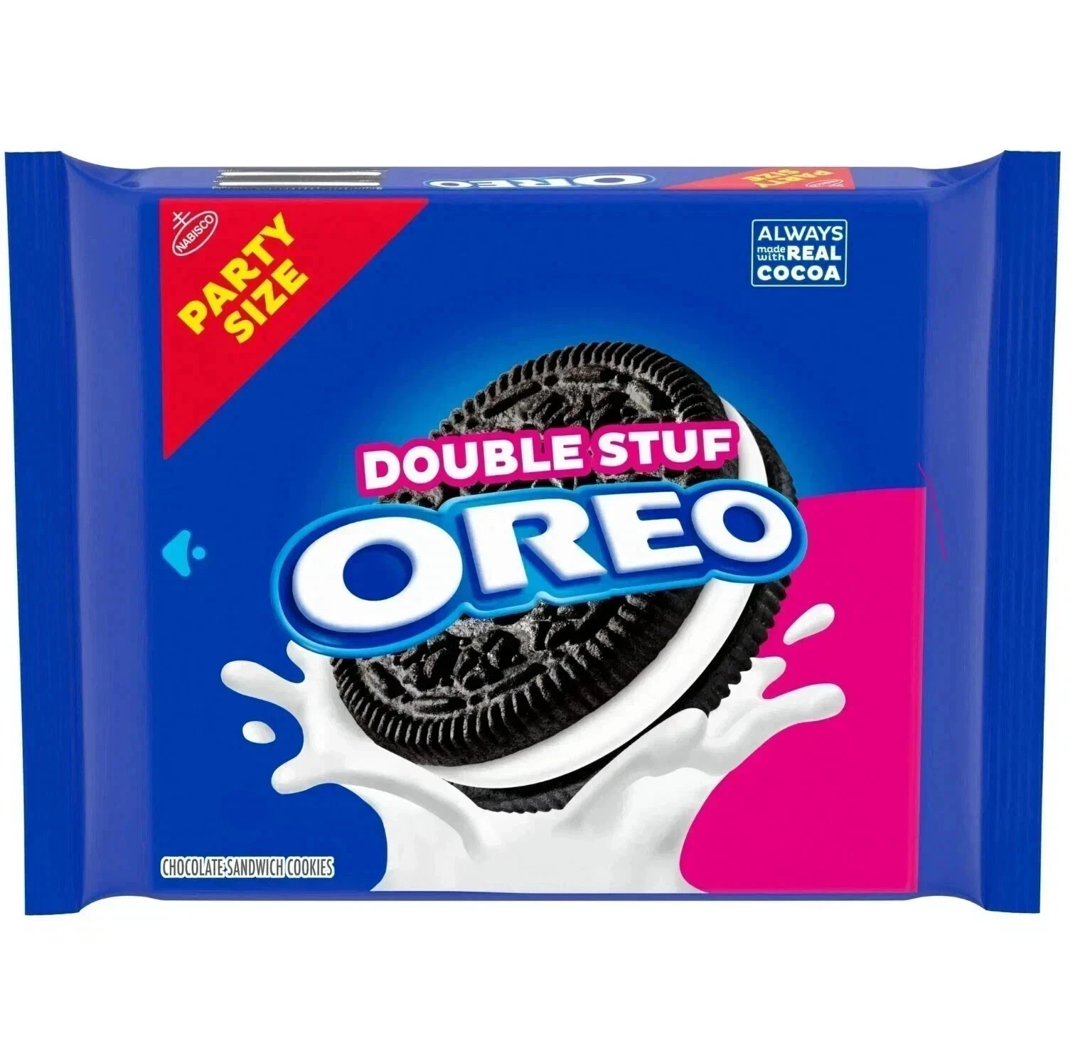 OREO Double Stuf Chocolate Sandwich Cookies, Party Size, 24.95 oz package, gallery