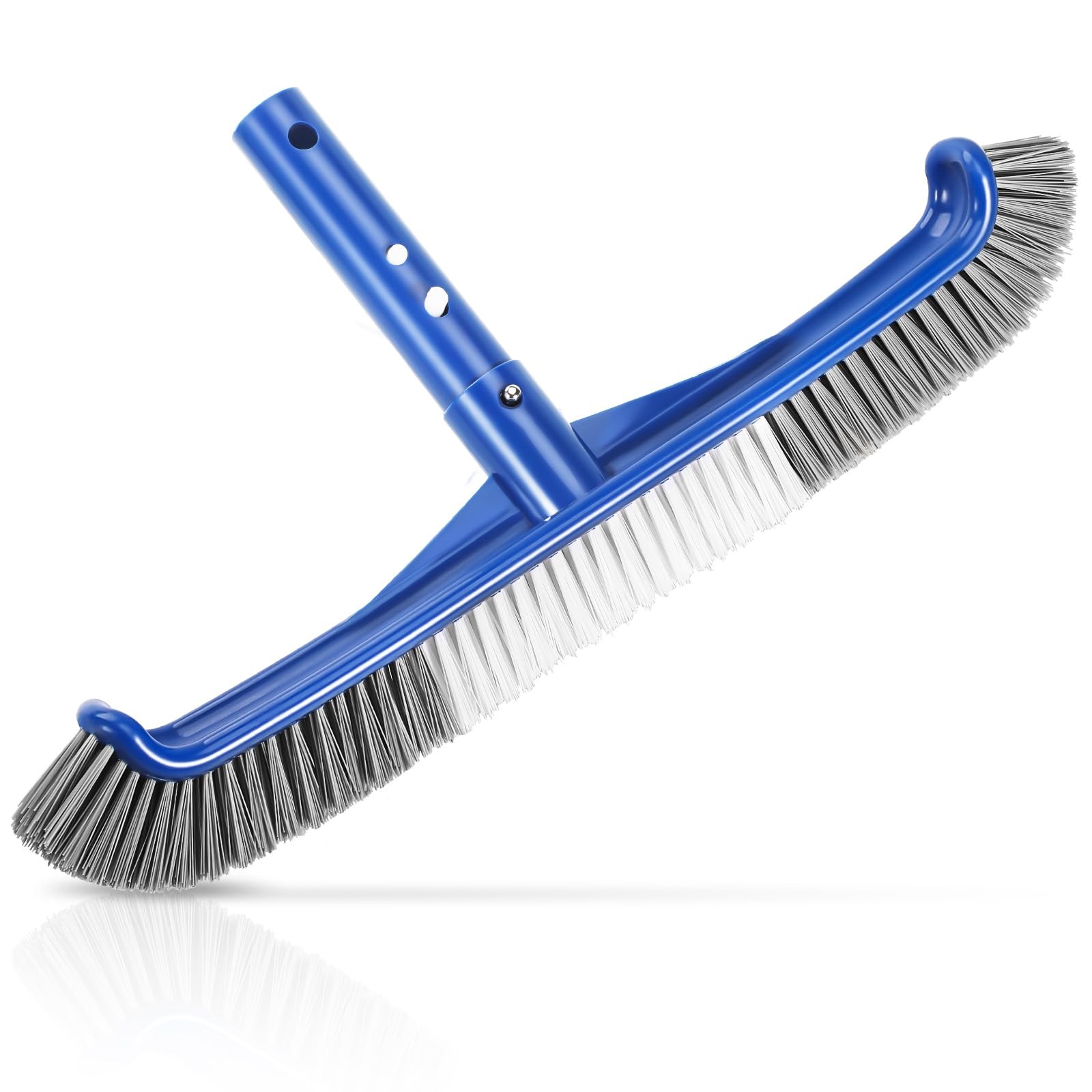 17 Inch Pool Brush Head Curved Ends Pool Broom Scrub Brush for Walls Bathtubs gallery