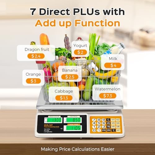 Price Computing Scale 88lb/ 40kg, Commercial Food Weighing Scale 2g Division, gallery