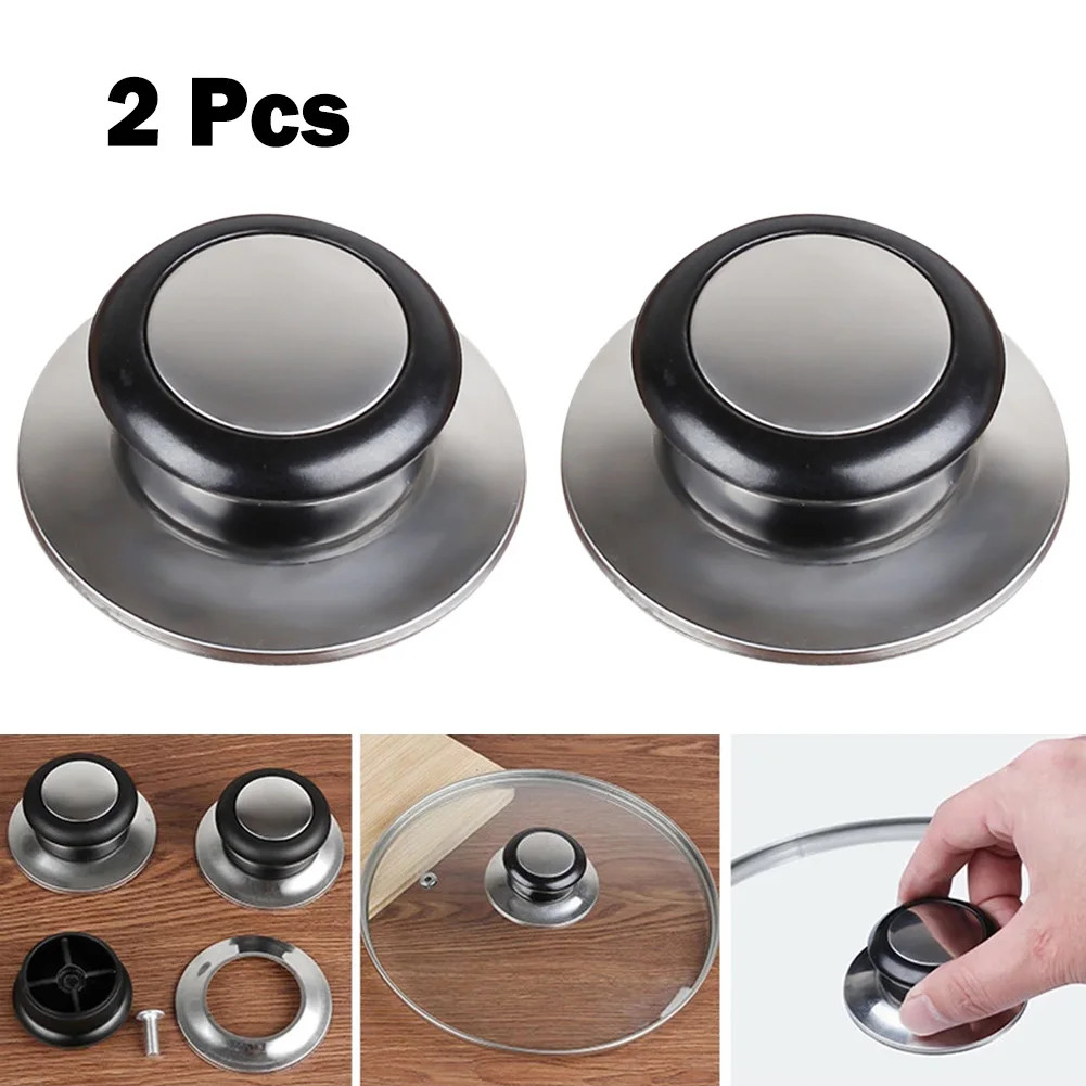 2Pcs Replacement Knob Handle for Glass Lid Knob Handle Stainless Steel Pot Pan C gallery