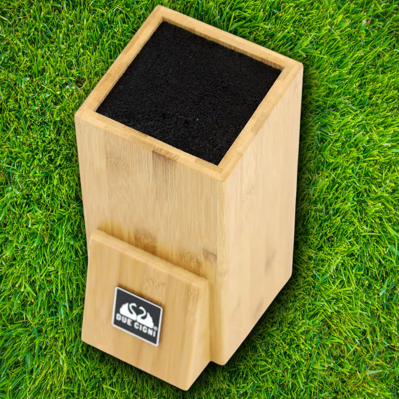 Due Cigni Bamboo Kitchen Knife Block Universal Storage For Six To Eight Knives gallery