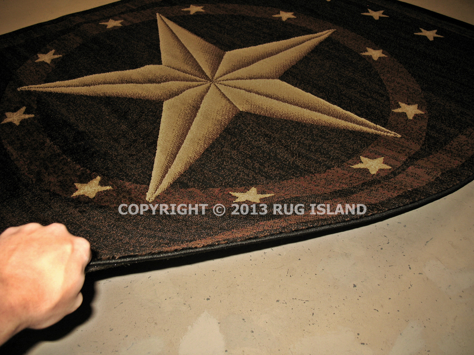 Texas Star Western Brown Black Area Rug **FREE SHIPPING** gallery