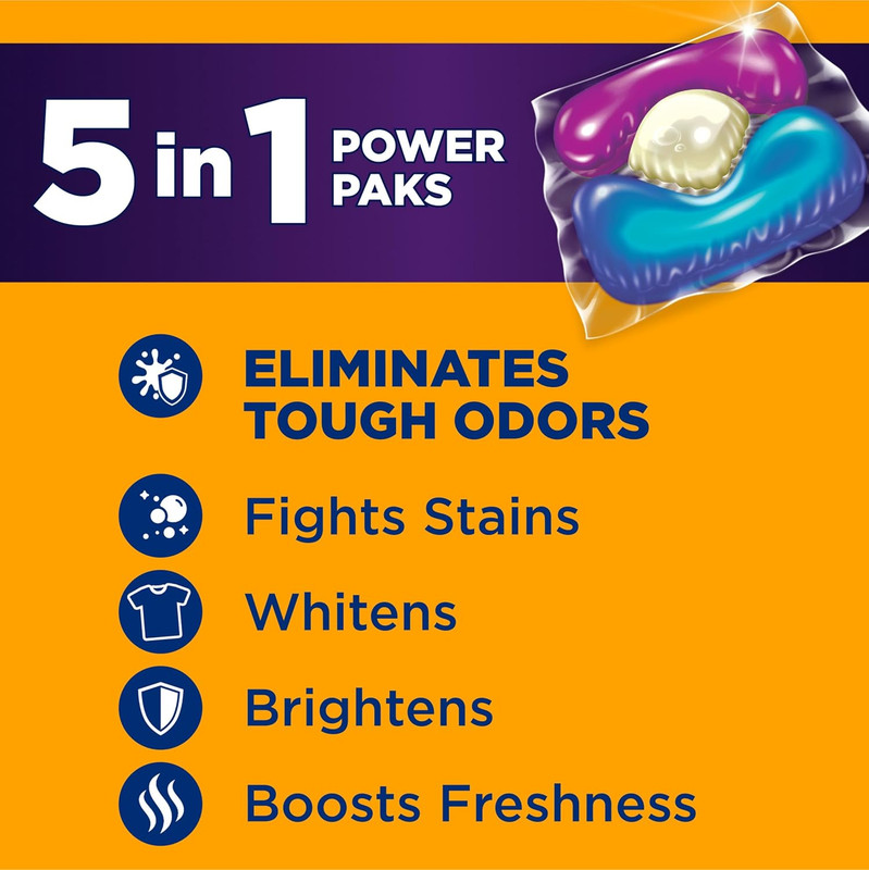 plus Oxiclean with Odor Blasters Laundry Detergent 5-IN-1 Power Paks, 42CT (Pack gallery