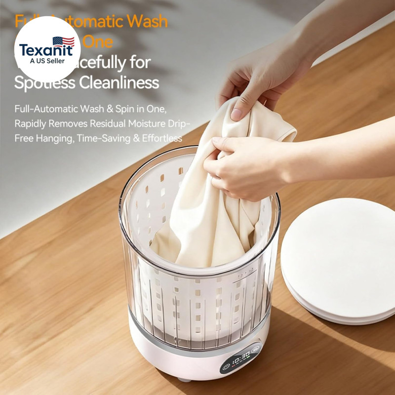 Portable Mini Washing Machine, Upgraded 3-In-1 3L Compact Washer with Spin Dry & gallery