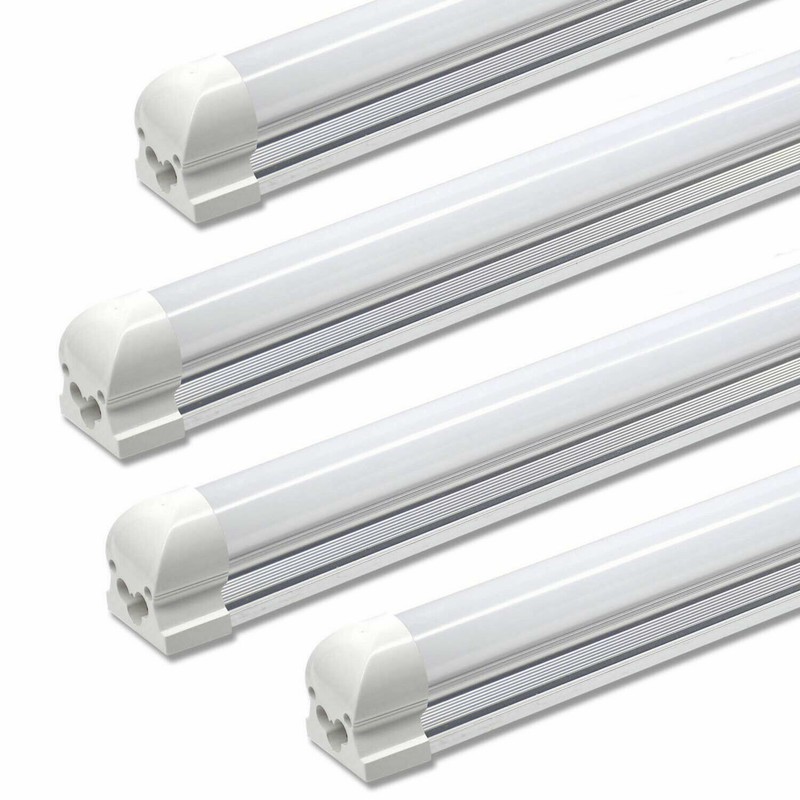 4PCS/Pack T8 Integrated 2FT 3FT 4FT 5FT 6FT 8FT Linkable LED Shop Light Fixture gallery