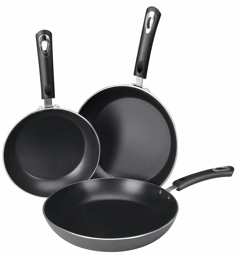 Utopia Kitchen 3 Piece Induction Bottom 8" 9.5" 11 inch Nonstick Frying Pan Set