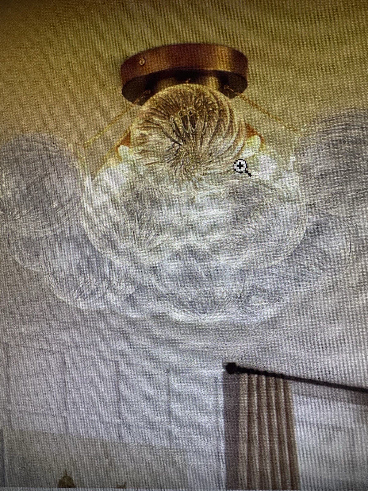 Semi Flush Chandelier Gold, Modern Light Fixtures Ceiling Mount Visual Comfort gallery