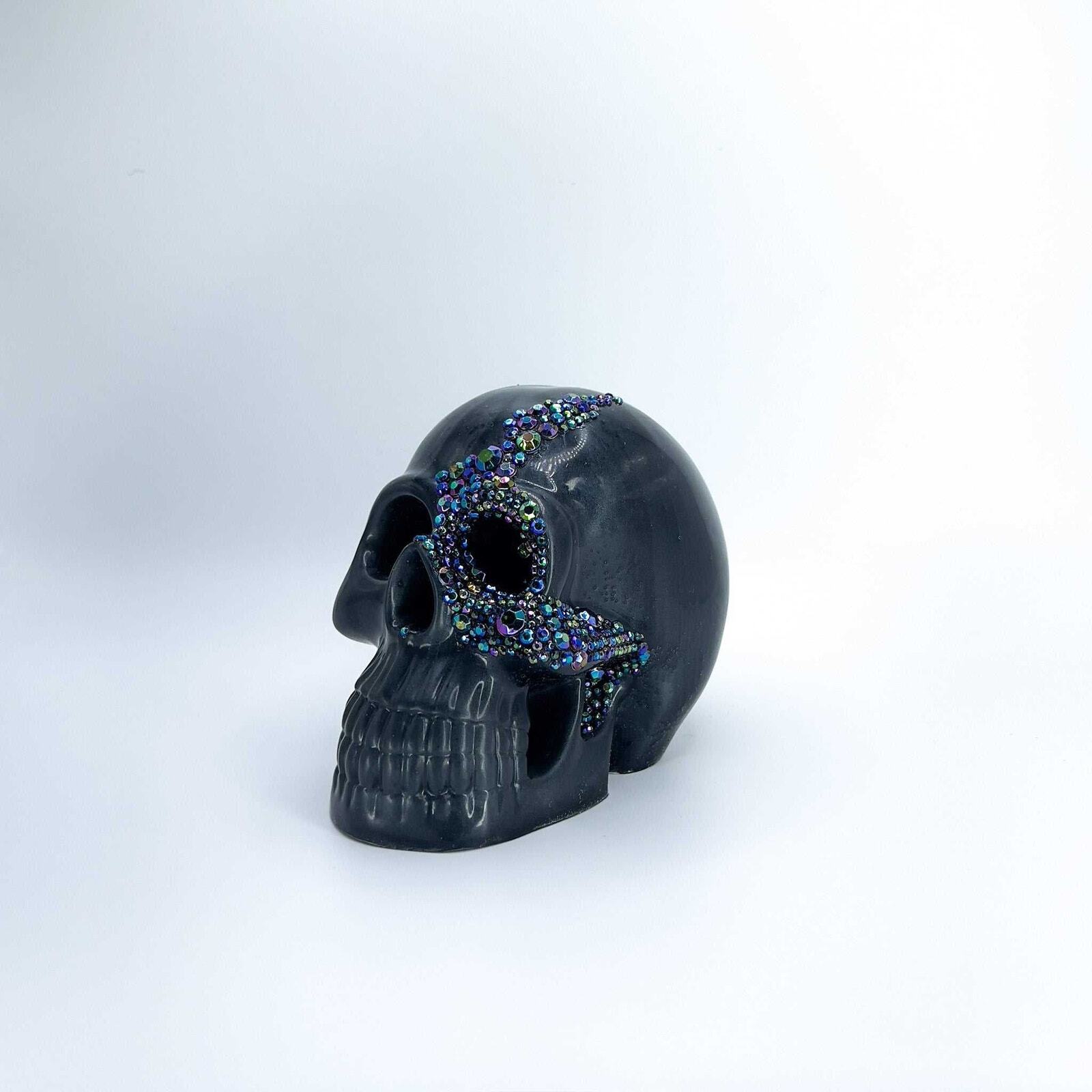 Skull Art Decor: Handmade Limited Edition One-of-One Home Decor (Moody Onyx) gallery