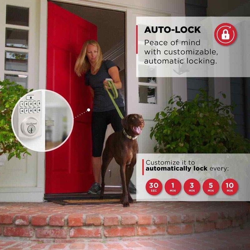 Kwikset SmartCode 260 Satin Nickel Electronic Deadbolt Keypad, SmartKey Security gallery