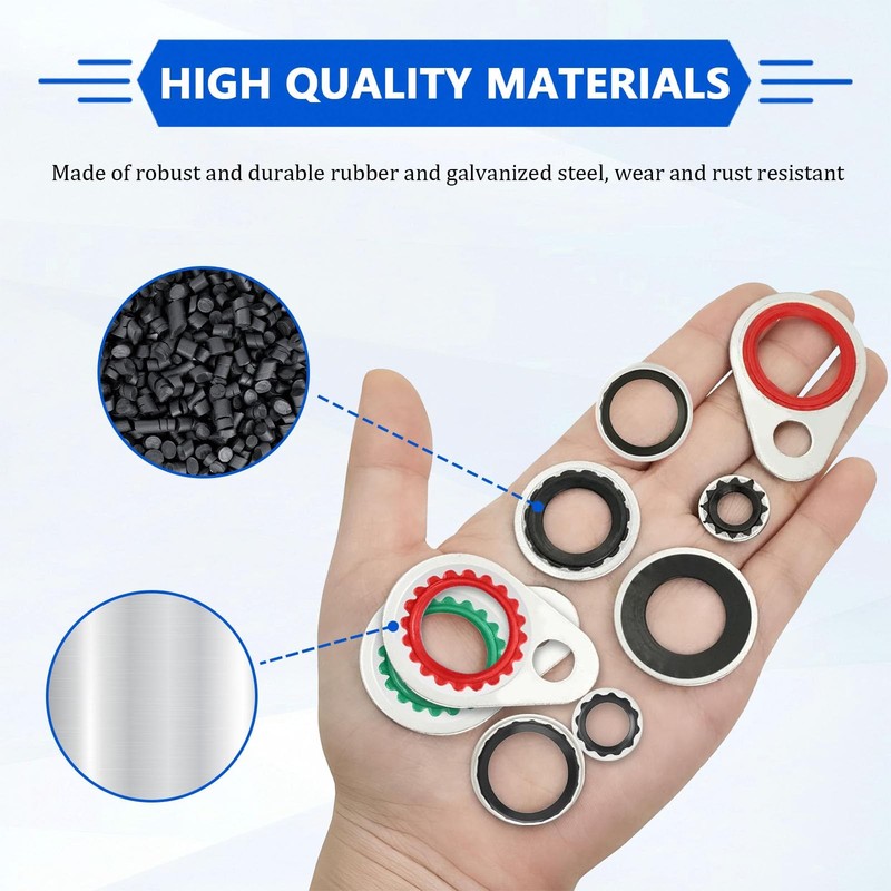 60PCS A/C O Ring Kit,Air Conditioning Compressor Gasket Seals,O Ring Assortme... gallery