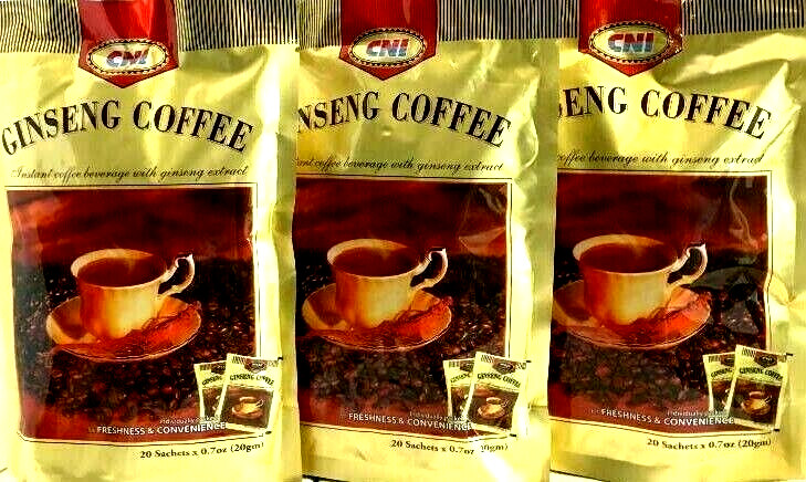 CNI Ginseng Instant Coffee 20 Sachets x 20 g ( Pack of 3 )~9/18/2025 gallery