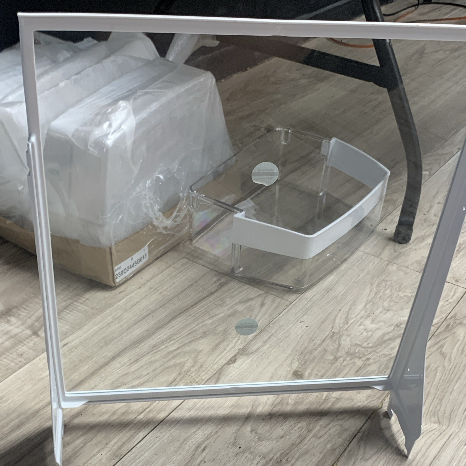 White Plastic Glass Refrigerator Shelf WR32x38025 Tempered Glass gallery