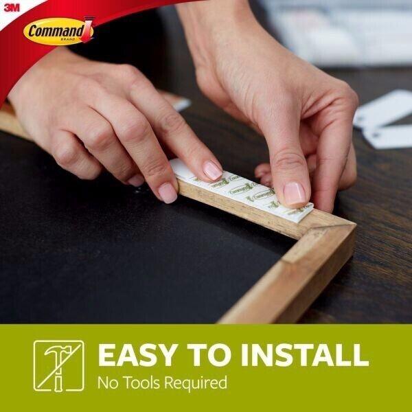 4 Medium Command Brand Picture Hanging Strips 2 Pairs 3M Damage Free 2.75" gallery