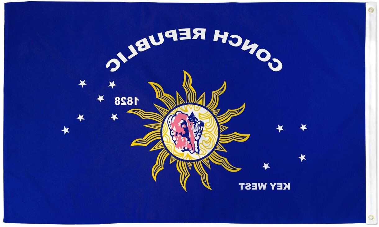 10 x "KEY WEST CONCH REPUBLIC" flag 2x3 ft polyester banner sign state FL gallery