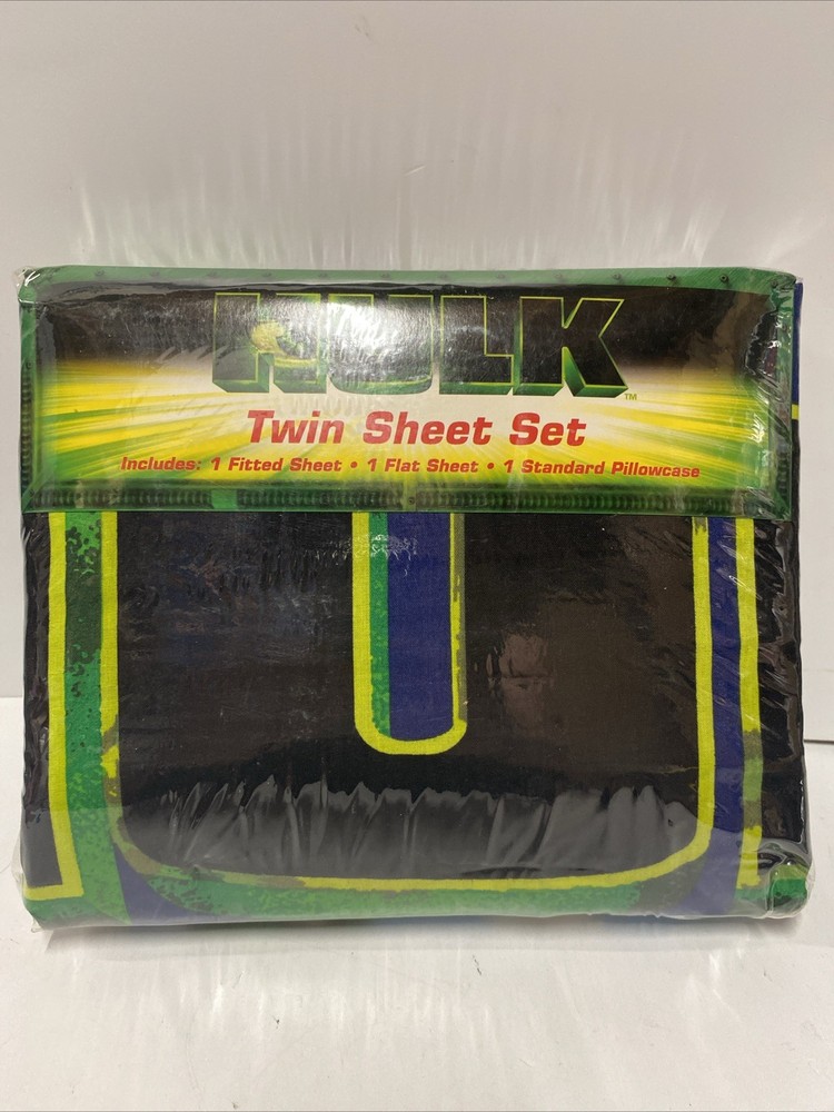 marvel 2003 hulk universal Twin Sheet Set Poly/ Cotton Blend New Jay Franco