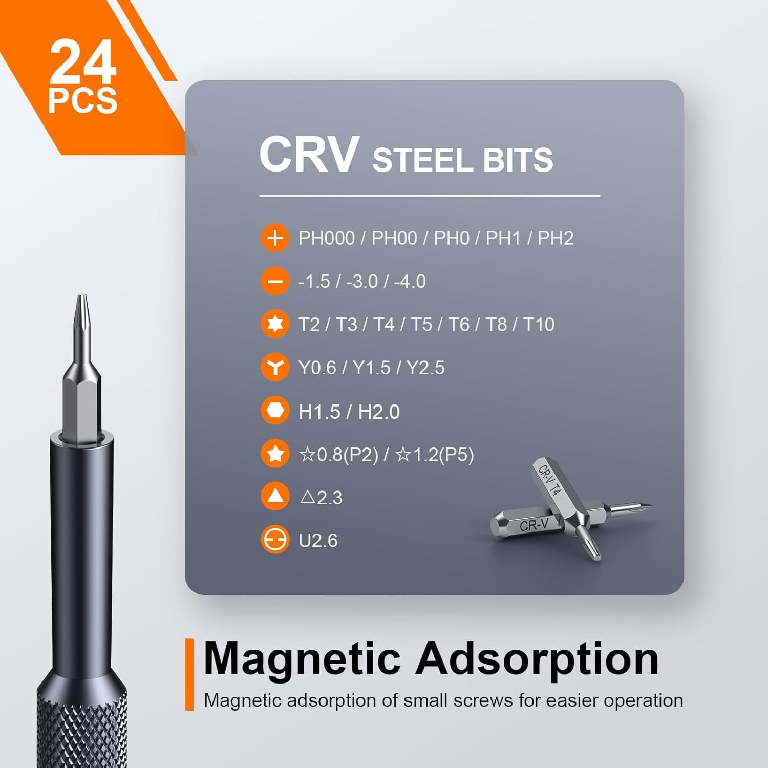 JOREST 25-IN-1 Precision Screwdriver Set, Mini Repair Tool Kit with Colorful gallery