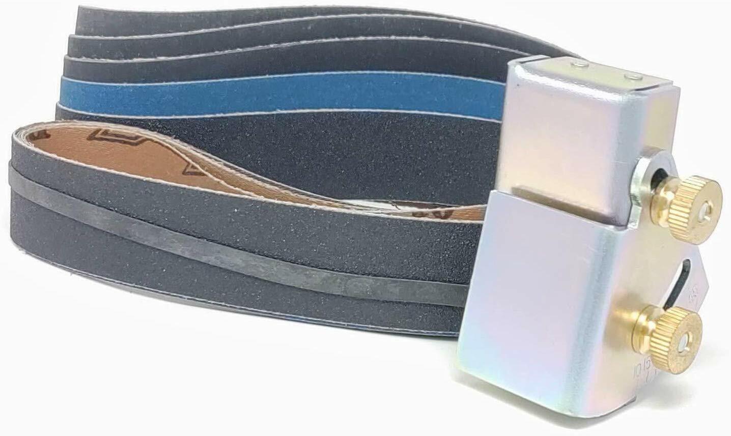 Knife Sharpening Angle Guide Pack - 1x30 Belt Sander Guide & 5 Sanding Belts gallery
