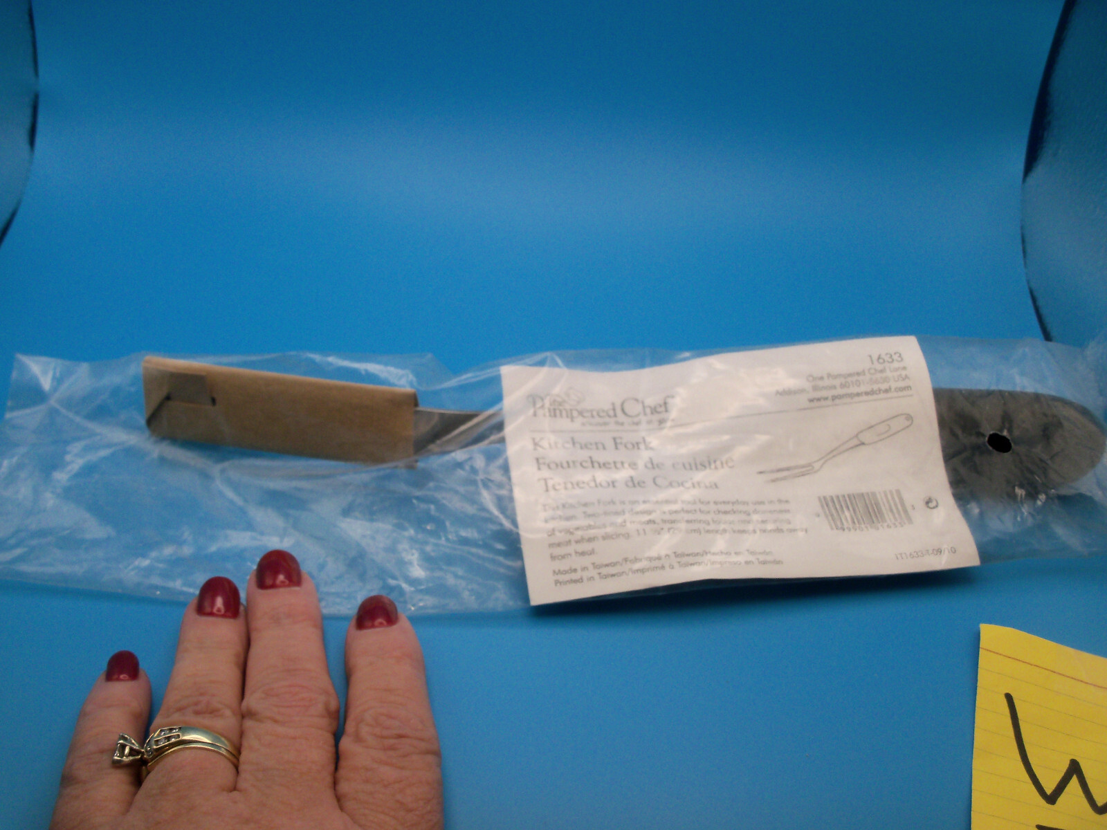 PAMPERED CHEF NEW IN PACKAGE 1633 KITCHEN FORK LARGE COOKING UTENSIL 11 1/2" gallery